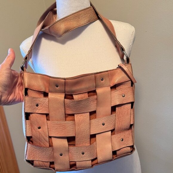 Vintage Latico NJ USA 100% Pink Leather Purse - Picture 1 of 5